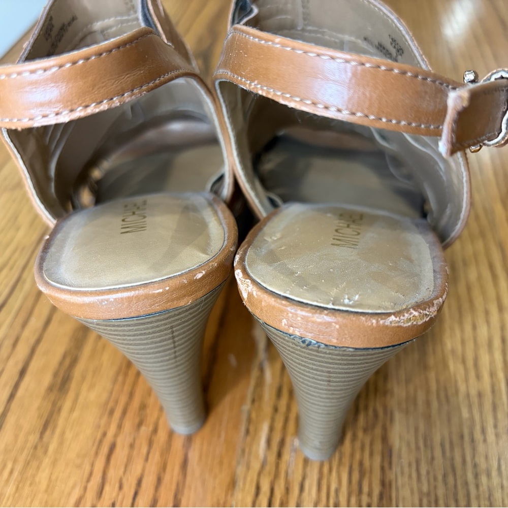Michael Kors 4" Tan Strappy Heels - Picture 6 of 9